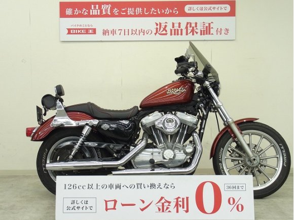 Sportster 883 Low （883ロー）　S&Sスリップオンマフラー／純正デタッチャブルショートシーシーバー／純正ウィンドシールド