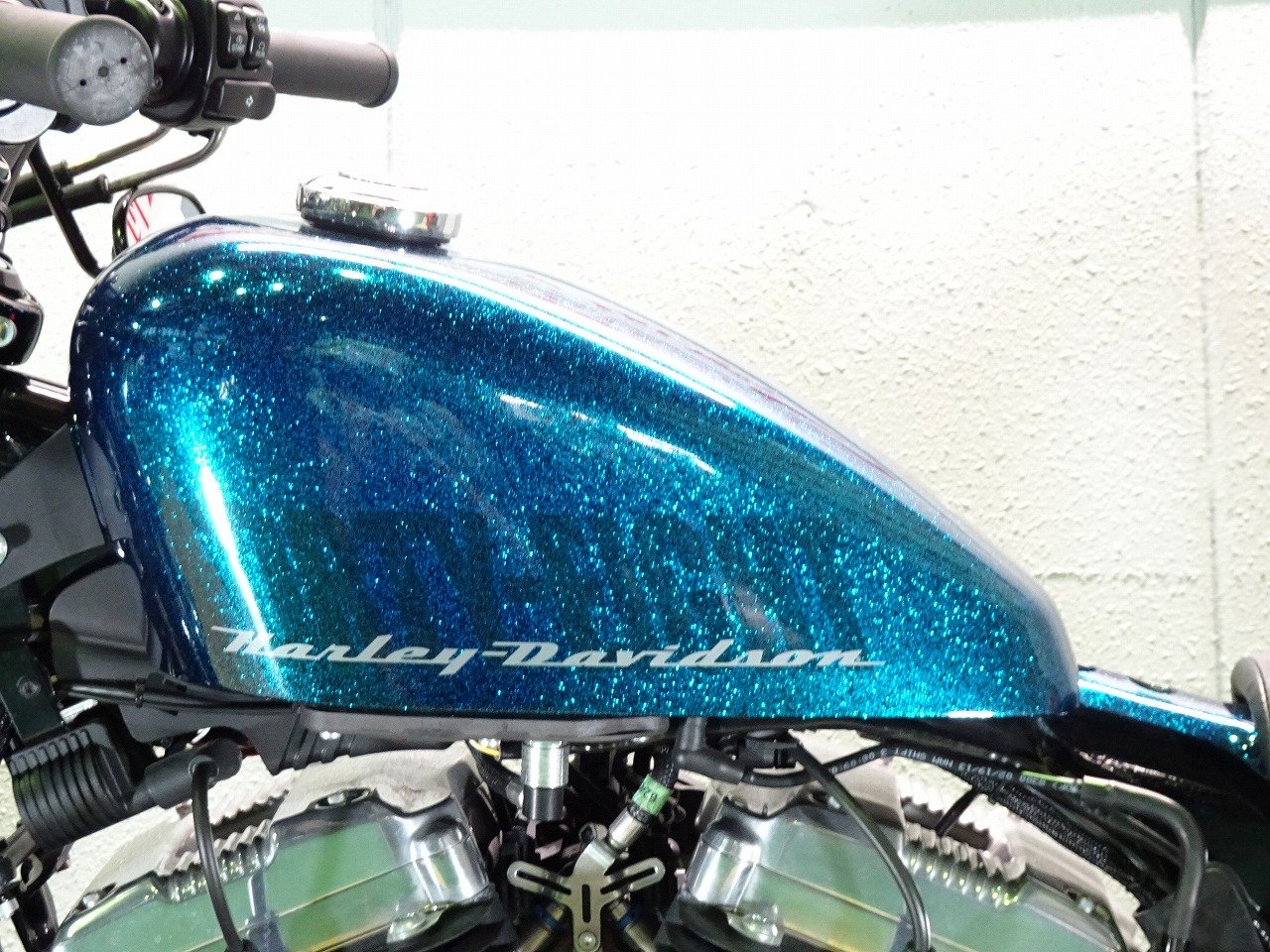 Harley-Davidson Sportster バイクタンク 青色 ハーレー スポーツスター XL 883 1200 48 Forty-Eight 2004-2024