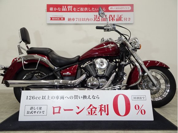  VULCAN 900 CLASSIC　純正バックレスト／サドルバッグステー／エンジンガード装備