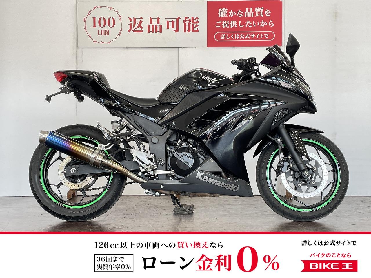 ＮＩＮＪＡ２５０　スモークスクリーン　ＷＲ‘Ｓマフラー　フェンダーレス！!