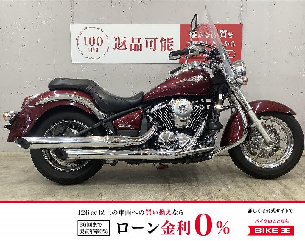 バルカン９００クラシック　大型スクリーン！　サイドバック！　エンジンガード!