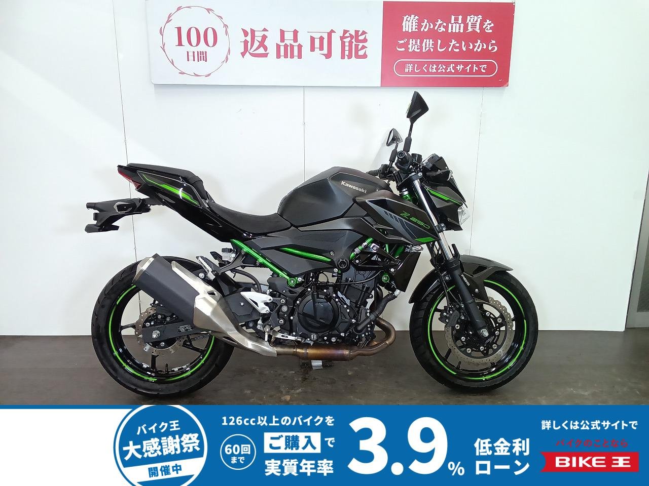 Z250　2024年モデル　社外レバー　タンクパッド装備